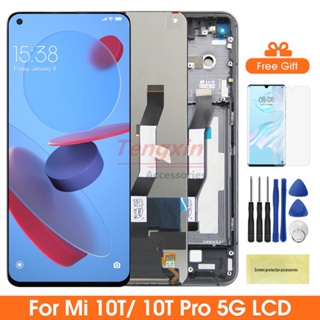 หน้าจอสัมผัสดิจิทัล Lcd 6.67 นิ้ว พร้อมกรอบ แบบเปลี่ยน สําหรับ Xiaomi Mi 10T Pro 5G Mi 10T 5G M2007J3SY