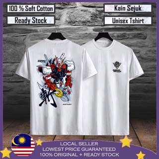 [70% Mega Sales !] Gundam Astray Anime T shirt 100% Cotton Gundam T shirt Baju T shirt Lelaki Baju Gundam Baju Lela_01