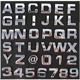 สติกเกอร์โลโก้ ABS โครเมี่ยม ลายตัวอักษร ตัวเลข 3D DIY สําหรับติดตกแต่งรถยนต์ 40 ชิ้น