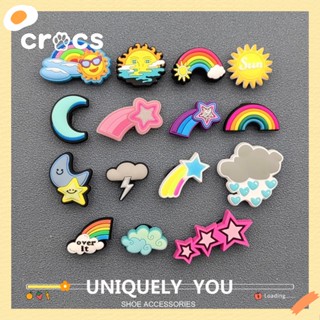 Crocs jibbitz รองเท้าแตะ Crocs ลายการ์ตูนเมฆ สายรุ้ง น่ารัก แต่งหัวเข็มขัด สําหรับตกแต่งรองเท้า