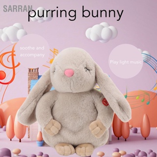 SARRAN Bunny Baby Sleep Soother ร้องเพลงกรนย้าย Belly Electric ตุ๊กตาสัตว์สำหรับทารกแรกเกิดทารกสีกากี