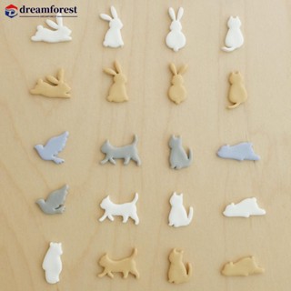 Dreamforest แม่พิมพ์ดินเผา โพลิเมอร์ รูปกระต่าย หมี แมว แบบนิ่ม ขนาด 0.5 มม. สําหรับทําเครื่องประดับ ต่างหู A6W7