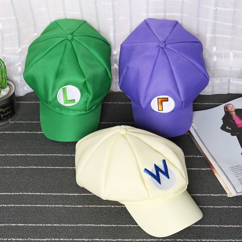 หมวกเบสบอลคอสเพลย์-super-luigi-bros-sun-hats-สําหรับผู้ใหญ่-พร็อพปาร์ตี้