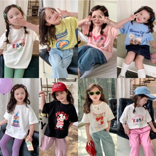 PRETTY BABY🧸พร้อมส่ง🧸เสื้อยืดเด็กผู้หญิง เสื้อเด็ก ลายการ์ตูนน่ารัก เนื้อผ้าคอตตอนนุ่มสวมใส่สบาย(732)