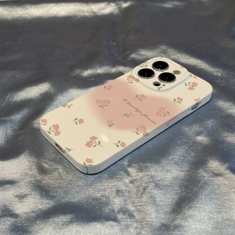 เคสโทรศัพท์มือถือ-แบบแข็ง-ลายดอกไม้-สีชมพู-สไตล์เรโทร-สําหรับ-apple-iphone-14plus-13promax-12-11-7-8-xr-rp19