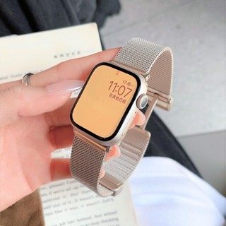 Milanese สายนาฬิกาข้อมือโลหะ แม่เหล็ก พับได้ สําหรับ Apple Watch Series Ultra 8 7 6 SE 5 4 3 2 1 iWatch 42 44 45 49 มม. 38 40 41 มม.