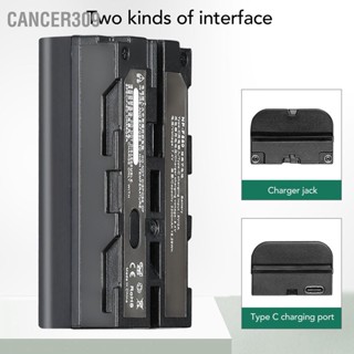  Cancer309 แบตเตอรี่ลิเธียม NP F550 พร้อมสายชาร์จ Type C Dual Interface แบตเตอรี่ชาร์จเร็วสำหรับไฟวิดีโอ ไฟวงแหวนวิดีโอกล้อง