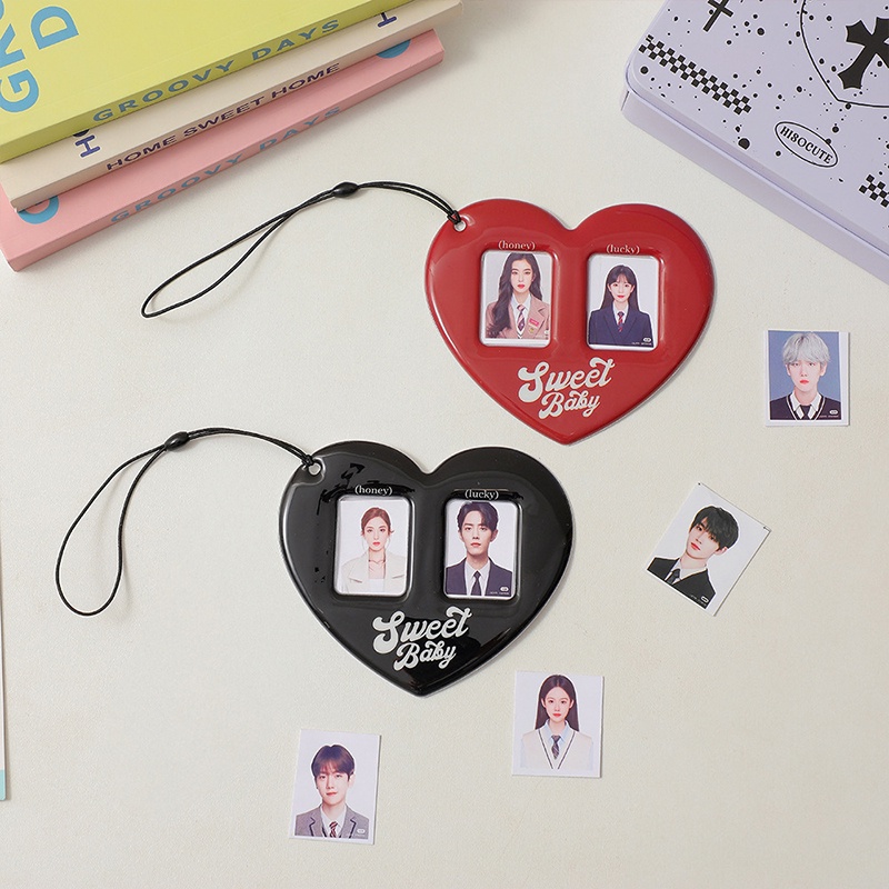 ซองใส่บัตร-ไอดอล-จี้-pp-love-heart-ขนาด-2-นิ้ว-เวอร์ชั่นเกาหลี-ช่องคู่-รูปภาพ-กระเป๋า-โฟโต้การ์ด-ฟิล์มป้องกัน