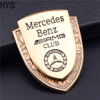Hys สติกเกอร์โลหะ ลายโลโก้ AMG สําหรับติดตกแต่งหน้าต่างรถยนต์ Mercedes Benz W210 W211 W205 W203 CLA GLK S320 A200 1 ชิ้น