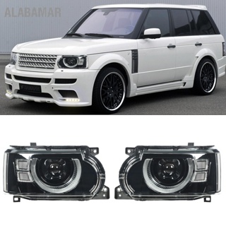 ALABAMAR Defender Design Full LED ไฟหน้าโปรเจคเตอร์เปลี่ยนสำหรับ Land Rover Range Vogue L322 Facelift 2010-2012