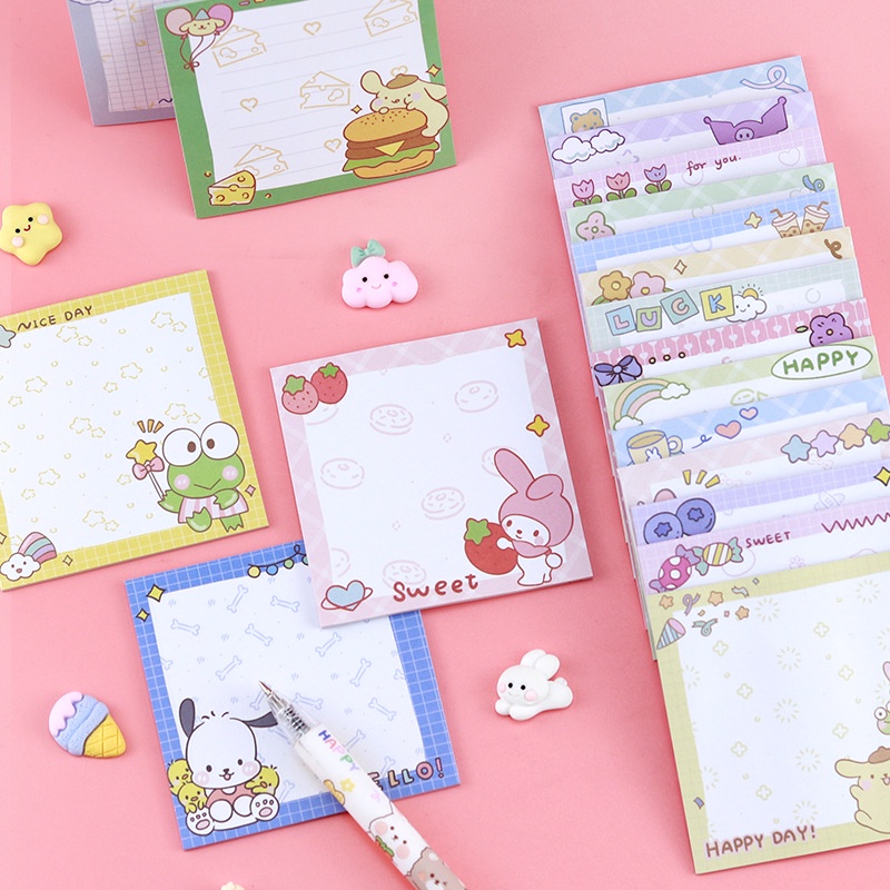 กระดาษโน๊ต-ลายการ์ตูน-sanrio-series-น่ารัก-เหมาะกับของขวัญ-สําหรับนักเรียน