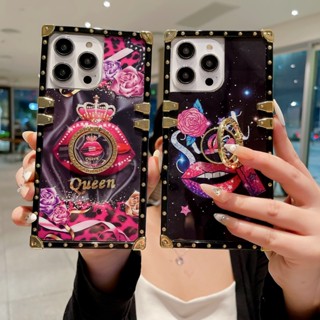 เคสโทรศัพท์มือถือ ทรงสี่เหลี่ยม กันกระแทก ลายริมฝีปาก หลากสี หรูหรา สําหรับ OPPO Reno 6 5 4 3 Pro 4Z 5F 4F 4G 5G 2F 2Z 2 Z