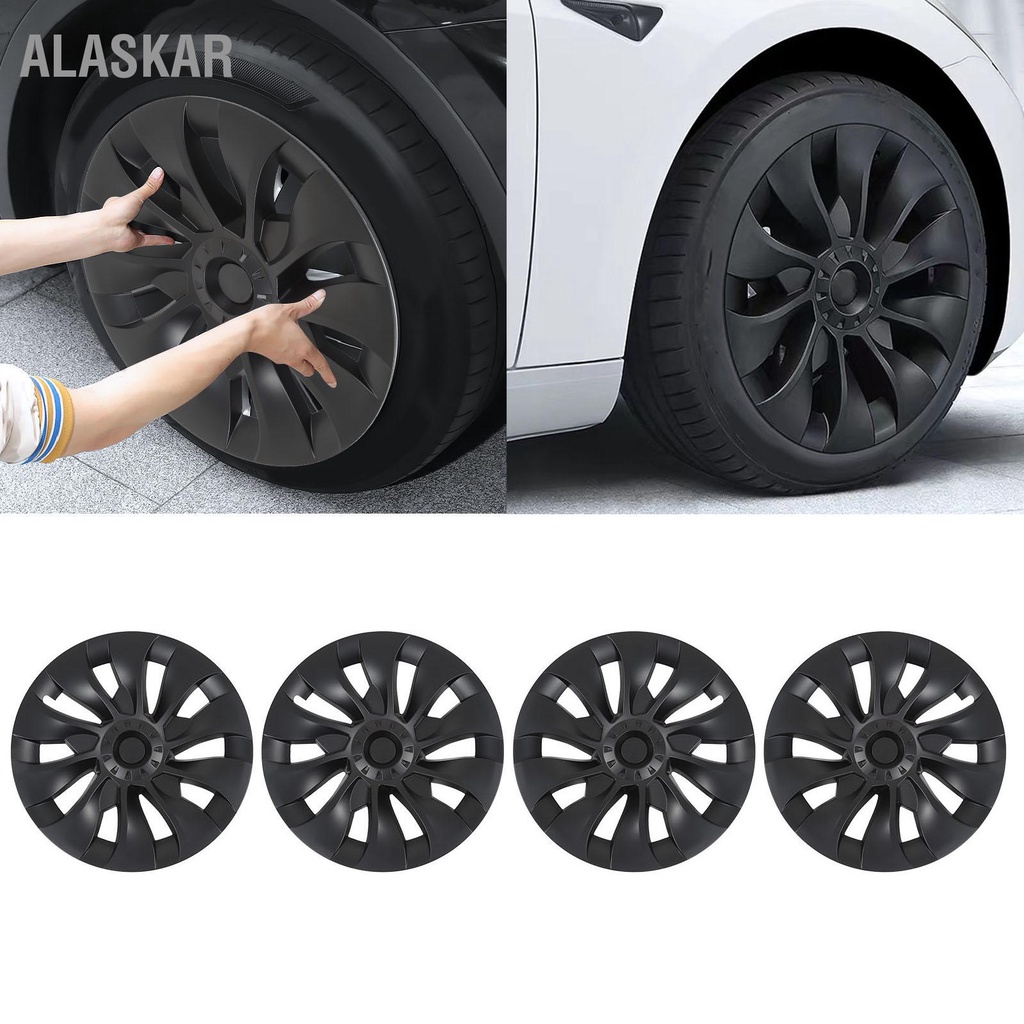 alaskar-4-pcs-18in-ฝาครอบดุมล้อสมมาตรห่อ-hubcap-ขอบป้องกัน-trim-สำหรับ-tesla-รุ่น-3-2017-ถึง-2023