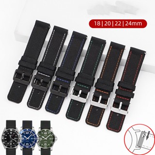 สายนาฬิกาข้อมือไนล่อน ผ้าแคนวาส ขนาด 18 มม. 20 มม. 22 มม. 24 มม. สําหรับ Seiko No. สายนาฬิกาข้อมือ ปลดเร็ว 5 สาย สําหรับ Casio MoonSwatch