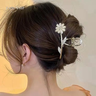 Fancy กิ๊บติดผม รูปปู ดอกเดซี่ ฉลาม ประดับคริสตัล พลอยเทียม ขนาดใหญ่ สไตล์วินเทจ สําหรับผู้หญิง
