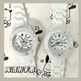 นาฬิกาข้อมือ ลายการ์ตูน Cinnamoroll Kuromi น่ารัก แบบเรียบง่าย แฟชั่นฤดูร้อน สําหรับเด็กนักเรียน
