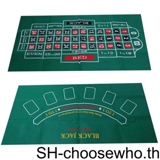 【Choo】ผ้าปูโต๊ะเล่นเกม แบบพกพา สองด้าน ไม่ถักทอ รูเล็ตรัสเซีย และแบล็คแจ็ค สําหรับเล่นเกม
