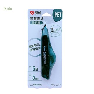 Dudu เทปลบคําผิด แบบพกพา สีขาว แบบเปลี่ยน สําหรับนักเรียน สํานักงาน