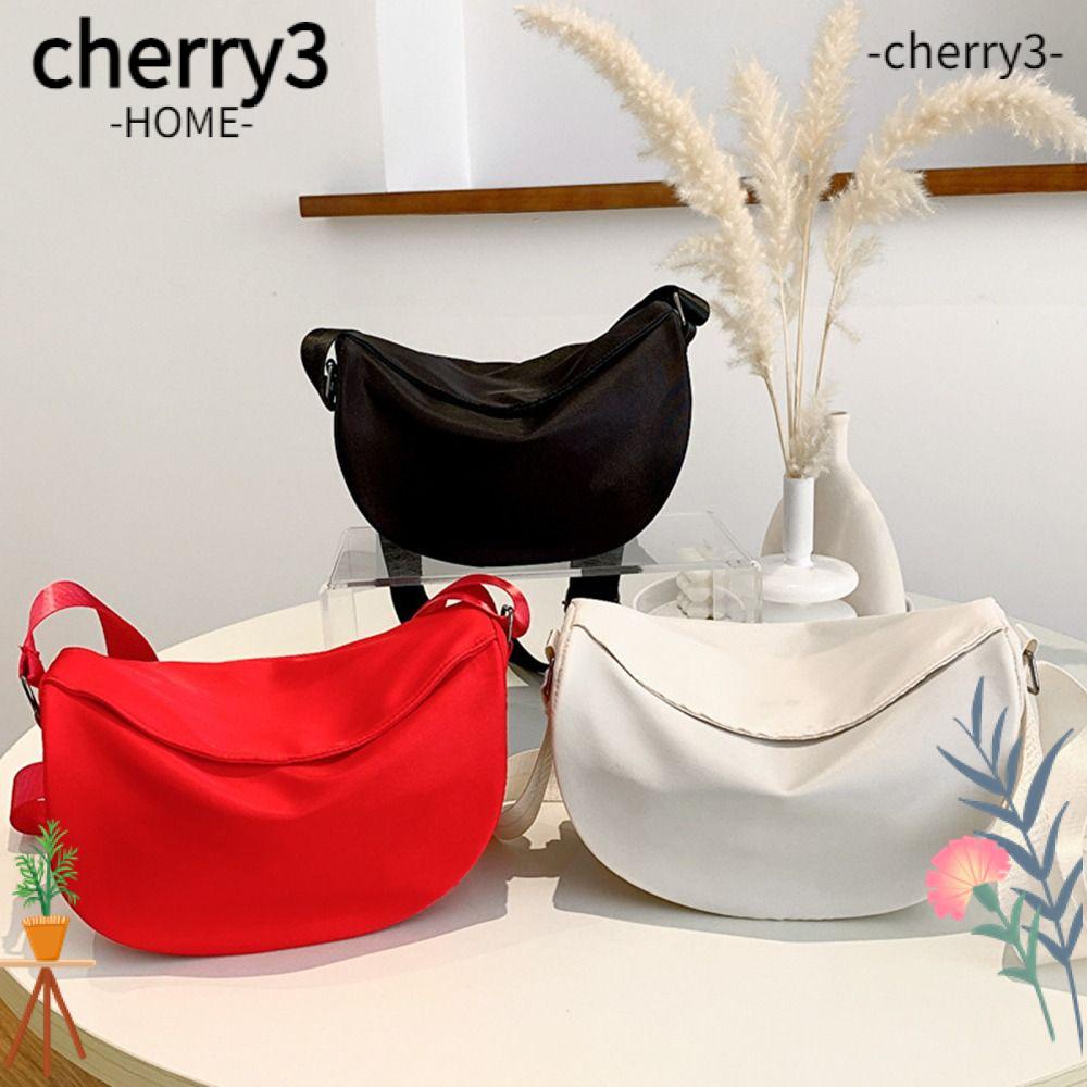 cherry3-กระเป๋าสะพายไหล่-ไนล่อน-ทรงโท้ท-ขนาดเล็ก-น้ําหนักเบา-สีพื้น-แฟชั่นสําหรับสตรี