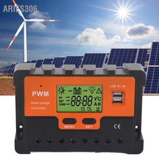  Aries306 PWM Solar Controller 50A 12V 24V 48V เลือกด้วยตนเอง 3 ขั้นตอนการชาร์จเครื่องควบคุมการประจุพลังงานแสงอาทิตย์พร้อม