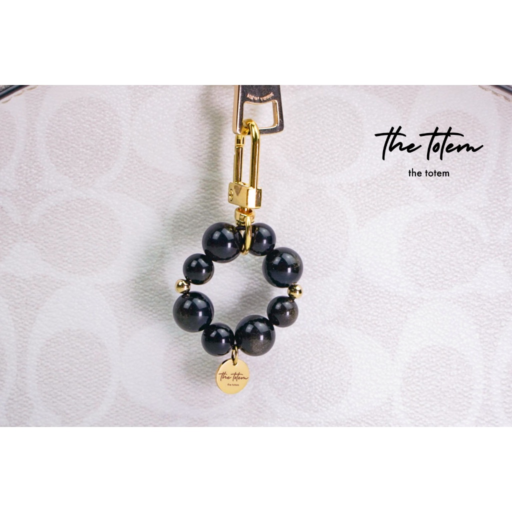 พวงกุญแจหิน-the-totem-golden-obsidian-keychain