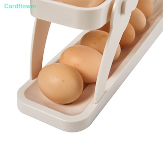 &lt;Cardflower&gt; กล่องใส่ไข่ม้วนอัตโนมัติ สําหรับตู้เย็น ห้องครัว ลดราคา