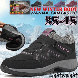 รองเท้าบูทหิมะ ข้อสั้น น้ําหนักเบา กันน้ํา กันลื่น ให้ความอบอุ่น แฟชั่นฤดูหนาว สําหรับผู้หญิง