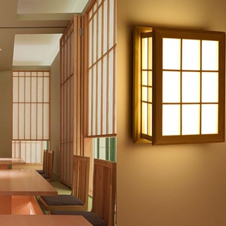 โคมไฟติดผนัง สไตล์ญี่ปุ่น มินิมอล สําหรับห้องนอน ห้องนั่งเล่น บันไดทางเดิน