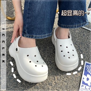ICCLEK  องเท้าแตะหญิง รองเท้าแตะ ลำลองสำหรับผู้หญิง พื้นรองเท้าหนามาก  Stylish พิเศษ คุณภาพสูง ทันสมัย B91H0Q5 36Z230909