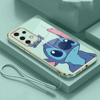 เคสโทรศัพท์มือถือยาง กันกระแทก ลายมอนสเตอร์ Stitch แวววาว พร้อมแหวนขาตั้ง สําหรับ Samsung A73 5G A53 A33 A13 A72 5G Galaxy A23 A13 A03s A02s A52 A52s