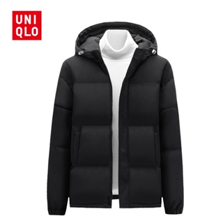 UNIQLO เสื้อแจ็กเก็ตกันหนาว ผ้าฝ้าย แบบหนา คอปกตั้ง แฟชั่นฤดูหนาว สําหรับผู้ชาย และผู้หญิง 2023 [M-5XL]