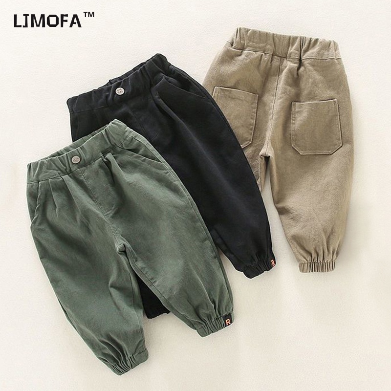 ljmofa-1-9y-กางเกงคาร์โก้ลําลอง-ทรงหลวม-ระบายอากาศ-สีพื้น-สําหรับเด็กผู้ชาย