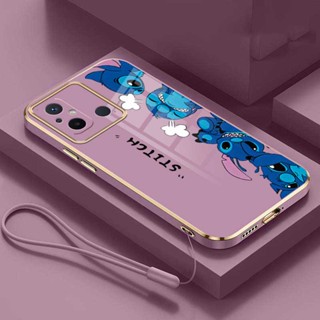 เคสโทรศัพท์มือถือ กันกระแทก ลายการ์ตูน Stitch พร้อมสายคล้อง สําหรับ Xiaomi Redmi 12 5G Redmi 12C 10C 10A 10 5G