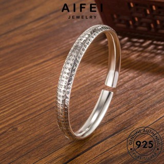 AIFEI JEWELRY เงิน ต้นฉบับ ผู้หญิง เครื่องประดับ แท้ กำไลข้อมือ เครื่องประดับ แฟชั่น Silver 925 พระสูตรหัวใจวินเทจ เกาหลี กำไล ผู้หญิง B187