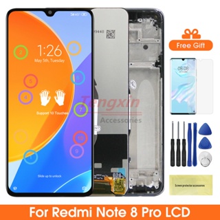 หน้าจอสัมผัสดิจิทัล Lcd 6.53 นิ้ว พร้อมกรอบ แบบเปลี่ยน สําหรับ Xiaomi Redmi Note 8 Pro M1906G7I Redmi Note 8 Pro