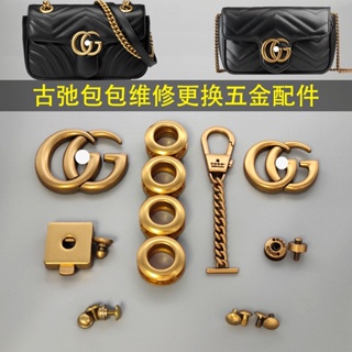 สกรูโลโก้โลหะ ทองแดงบริสุทธิ์ อุปกรณ์เสริม สําหรับซ่อมแซมกระเป๋า gucci Double g