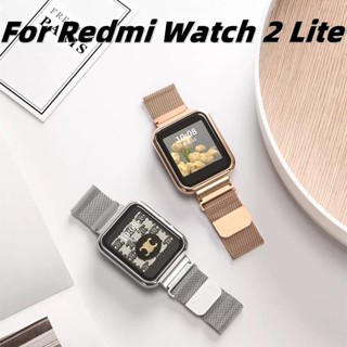 สําหรับ Redmi Watch 2/3 Lite สายรัด โลหะ สเตนเลส Redmi สายรัดข้อมือ เปลี่ยนได้ สายรัดข้อมือแม่เหล็ก