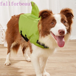 Fallforbeauty เสื้อชูชีพสุนัข พร้อมที่จับกู้ภัย ปรับได้ ชุดว่ายน้ําชายหาด สระว่ายน้ํา
