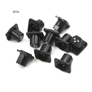 Dta ใหม่ ซ็อกเก็ตแจ็คเชื่อมต่อ ตัวผู้ 3-Pin XLR 10 ชิ้น DT