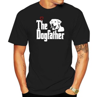 AABเสื้อยืดผ้าฝ้ายพรีเมี่ยม มาใหม่ เสื้อยืดลําลอง แขนสั้น คอกลม พิมพ์ลาย The Dogfather Labrador Dad แฟชั่นสําหรับผู้ชาย