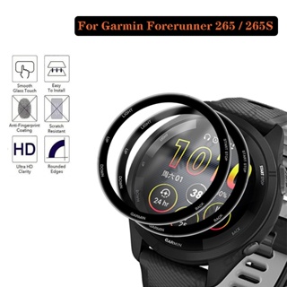 ฟิล์มกันรอยหน้าจอ 3D PMMA ขอบโค้ง HD แบบเต็ม สําหรับ Garmin Forerunner 265 265s