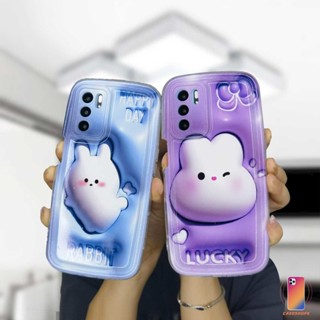 เคสโทรศัพท์มือถือ กันกระแทก ลายกระต่ายสีฟ้า สําหรับ OPPO A5S A57 A3S A76 A96 A16 A17 A17K A95 A55 A15 A54 A7 A5 A9 A31 A53