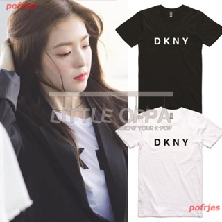 【hot sale】2022 KPOP IDOL RED VELVET IRENE DKNY T-SHIRT ผู้หญิง ดพิมพ์ลาย เสื้อยืดผ้าฝ้าย คอกลม cotton ความนิยม sale