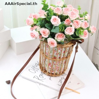 Aaairspecial ดอกกุหลาบประดิษฐ์ ผ้าไหม ขนาดเล็ก สีขาว คุณภาพสูง TH