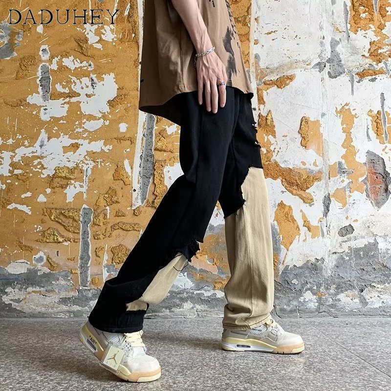 daduhey-mens-2023-new-hong-kong-style-hip-hop-ins-fashion-ripped-cool-jeans-summer-high-street-fashionable-patchwork-casual-pants