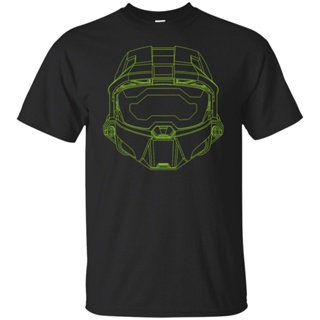 ใหม่ เสื้อยืดผ้าฝ้าย แบบนิ่ม น้ําหนักเบา ลาย Halo Infinite Master Chief Helmet สําหรับผู้ชาย【ไซซ์ 2T-6XL】 180009