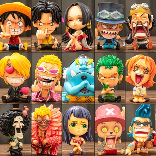 ตุ๊กตาฟิกเกอร์ One Piece Luffy Zoro Sanji ขนาดเล็ก 8-10 ซม. ของเล่นสําหรับเด็ก
