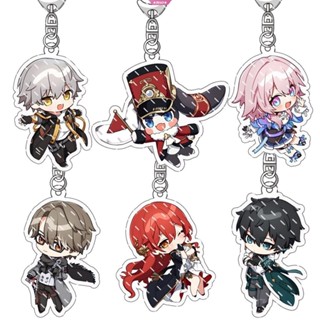 Honkai พวงกุญแจคอสเพลย์ รางสตาร์เรล Pamu Marth 7th Danheng Himeko อะคริลิก อุปกรณ์เสริม สําหรับของขวัญ