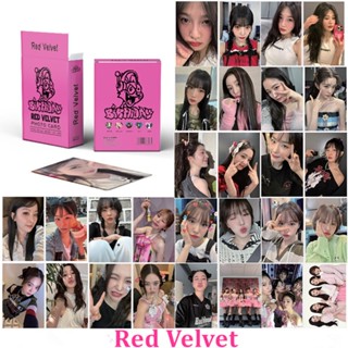 โปสการ์ด อัลบั้มรูปภาพ การ์ดเลเซอร์ Redvelvet Kpop กํามะหยี่ สีแดง จํานวน 50 ชิ้น ต่อกล่อง