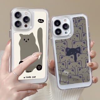 เคสโทรศัพท์มือถืออะคริลิค กันกระแทก ลายแมวสร้างสรรค์ สําหรับ iPhone 14 Plus 13 12 11 Pro Max